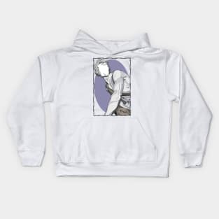 David - Faceless Colored in Purple Kids Hoodie